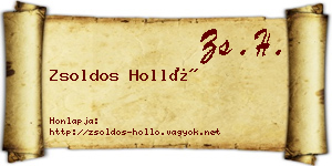 Zsoldos Holló névjegykártya